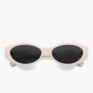 Nordstrom Slim Oval with Square Off Side Sunglasses in Cream Women’s Cat Eye